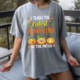 I Teach The Cutest Pumpkins Halloween Teacher Women's Comfort Colors T-Shirt Gray I Teach The Cutest Pumpkins Halloween Teacher Women's Comfort Colors T-Shirt Gray