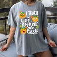 I Teach The Cutest Pumpkins In The Patch Teacher Women's Comfort Colors T-Shirt Gray I Teach The Cutest Pumpkins In The Patch Teacher Women's Comfort Colors T-Shirt Gray