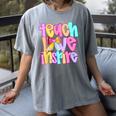 Teach Love Inspire Preppy Back To School Teacher Women Women's Comfort Colors T-Shirt Gray Teach Love Inspire Preppy Back To School Teacher Women Women's Comfort Colors T-Shirt Gray