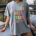 I TEACH ROCKSTARS Band Vibes Teacher Rocks My Music Teaching Women's Comfort Colors T-Shirt Gray I TEACH ROCKSTARS Band Vibes Teacher Rocks My Music Teaching Women's Comfort Colors T-Shirt Gray