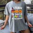 I Teach The Smartest Pumpkins The Patch Teacher Fall Season For Men Women Kids Women's Comfort Colors T-Shirt Gray