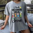 I Teach Tiny Humans About Jesus Sunday School Teacher Women's Comfort Colors T-Shirt Gray