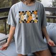 Teacher Appreciation Boho Floral Leopard Checkered Women's Comfort Colors T-Shirt Gray