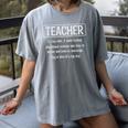 Teacher Definition Teacher Women's Comfort Colors T-Shirt Gray