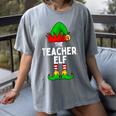 Teacher Elf Matching Family Christmas Women Men Women's Comfort Colors T-Shirt Gray Teacher Elf Matching Family Christmas Women Men Women's Comfort Colors T-Shirt Gray