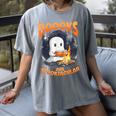 Teacher Halloween Ghost Reading Book Animal Boooks Are Women's Comfort Colors T-Shirt Gray