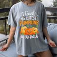 Teacher Halloween Pre-K Teacher Kindergarten Cutest Pumpkins Women's Comfort Colors T-Shirt Gray Teacher Halloween Pre-K Teacher Kindergarten Cutest Pumpkins Women's Comfort Colors T-Shirt Gray