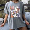 Teacher Halloween In My Spooky Teacher Era Retro Groovy Women's Comfort Colors T-Shirt Gray