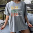 Teacher Kindness Compassion Confidence Teaching Women's Comfort Colors T-Shirt Gray