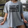 Teacher Life Jail Inmate Prisoner Halloween Costume Women's Comfort Colors T-Shirt Gray Teacher Life Jail Inmate Prisoner Halloween Costume Women's Comfort Colors T-Shirt Gray