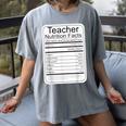 Teacher Nutrition Facts Teachers Nutritional Fact Women's Comfort Colors T-Shirt Gray Teacher Nutrition Facts Teachers Nutritional Fact Women's Comfort Colors T-Shirt Gray