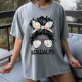 Teacher Para Life Tee Paraprofessional Cute Messy Bun Women's Comfort Colors T-Shirt Gray