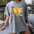 Teacher Pencil Coquette Bow Back To School Teacher Women's Comfort Colors T-Shirt Gray
