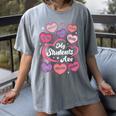 Teacher Positive Affirmations Candy Heart Valentine's Day Women's Comfort Colors T-Shirt Gray
