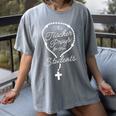 This Teacher Prays For Her Students Catholic Rosary Women's Comfort Colors T-Shirt Gray This Teacher Prays For Her Students Catholic Rosary Women's Comfort Colors T-Shirt Gray