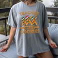 Teacher Of Smart Cookies Gingerbread Christmas Teacher Women's Comfort Colors T-Shirt Gray Teacher Of Smart Cookies Gingerbread Christmas Teacher Women's Comfort Colors T-Shirt Gray