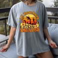 Teacher All Teachers Love Brains Halloween Party Women's Comfort Colors T-Shirt Gray
