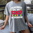 Teachers Are Just Superheroes In Disguise School Women's Comfort Colors T-Shirt Gray Teachers Are Just Superheroes In Disguise School Women's Comfort Colors T-Shirt Gray
