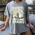 Teachers Love Brains Halloween Costume Boo Trick Teach Women's Comfort Colors T-Shirt Gray Teachers Love Brains Halloween Costume Boo Trick Teach Women's Comfort Colors T-Shirt Gray