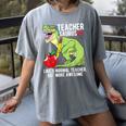 Teachersaurus Rex Dinosaur Like A Normal Teacher Saurus Women's Comfort Colors T-Shirt Gray Teachersaurus Rex Dinosaur Like A Normal Teacher Saurus Women's Comfort Colors T-Shirt Gray