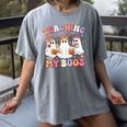 Teaching My Boos Cute Spooky Ghost Teacher Halloween Women Women's Comfort Colors T-Shirt Gray