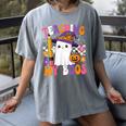 Teaching My Boos Ghost Teacher Cute Pencil Halloween Teacher Women's Comfort Colors T-Shirt Gray
