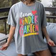 Team Kindergarten Teacher Student Back To School Women's Comfort Colors T-Shirt Gray
