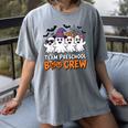 Team Preschool Boo Crew Halloween Teacher Student Costume Women's Comfort Colors T-Shirt Gray Team Preschool Boo Crew Halloween Teacher Student Costume Women's Comfort Colors T-Shirt Gray