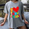 Teens Graduation I Heart My Teachers I Love My Teachers Women's Comfort Colors T-Shirt Gray