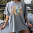 I Tell Young People About Dead People Groovy History Teacher Women's Comfort Colors T-Shirt Gray I Tell Young People About Dead People Groovy History Teacher Women's Comfort Colors T-Shirt Gray