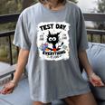 Test Day Stressed Cat Teacher Student Kids Testing Day Women's Comfort Colors T-Shirt Gray