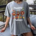 Thankful For My Prek Turkeys In Masks Thanksgiving Teacher For Men Women Women's Comfort Colors T-Shirt Gray