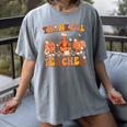 Thankful Teacher Retro Groovy Thanksgiving Fall Women Men Women's Comfort Colors T-Shirt Gray Thankful Teacher Retro Groovy Thanksgiving Fall Women Men Women's Comfort Colors T-Shirt Gray