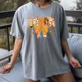Thanksgiving Teacher Pencil Bow One Thankful Teacher Fall Women's Comfort Colors T-Shirt Gray Thanksgiving Teacher Pencil Bow One Thankful Teacher Fall Women's Comfort Colors T-Shirt Gray