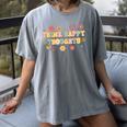 Think Happy Thoughts Teens Spring Positive Message Teachers For Men Women Girls Kids Women's Comfort Colors T-Shirt Gray