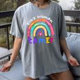 Tiny Human Tamer Watercolor Rainbow Daycare Teacher Women's Comfort Colors T-Shirt Gray Tiny Human Tamer Watercolor Rainbow Daycare Teacher Women's Comfort Colors T-Shirt Gray