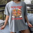 Tis The Season Reading Christmas Shirt Book Lovers Teacher Women's Comfort Colors T-Shirt Gray