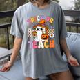 Trick Or Teach Cute Ghost Coffee Pumpkins Halloween Teacher Women's Comfort Colors T-Shirt Gray Trick Or Teach Cute Ghost Coffee Pumpkins Halloween Teacher Women's Comfort Colors T-Shirt Gray