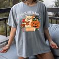 Trick Or Teach Retro Halloween Teacher Women Men Costume Women's Comfort Colors T-Shirt Gray Trick Or Teach Retro Halloween Teacher Women Men Costume Women's Comfort Colors T-Shirt Gray