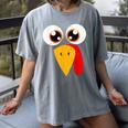 Turkey Face Halloween Costume Thanksgiving Teacher Nurse Women's Comfort Colors T-Shirt Gray Turkey Face Halloween Costume Thanksgiving Teacher Nurse Women's Comfort Colors T-Shirt Gray