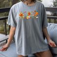 Turkey Reading Books Fall Thanksgiving Teacher Book Lovers Women's Comfort Colors T-Shirt Gray