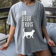 Un Deux Trois Cat Shirt French Teacher Women's Comfort Colors T-Shirt Gray Un Deux Trois Cat Shirt French Teacher Women's Comfort Colors T-Shirt Gray