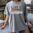 Wild About My Students Shirt Animals Teacher Women's Comfort Colors T-Shirt Gray