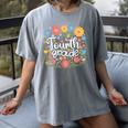 Wildflower 4th Fourth Grade Floral Back To School Teacher Women's Comfort Colors T-Shirt Gray Wildflower 4th Fourth Grade Floral Back To School Teacher Women's Comfort Colors T-Shirt Gray