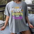Will Trade Students For Candy Teacher Cute Halloween Costume Women's Comfort Colors T-Shirt Gray Will Trade Students For Candy Teacher Cute Halloween Costume Women's Comfort Colors T-Shirt Gray