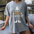 Which Witch Is Which Halloween Grammar Teacher Costume Women's Comfort Colors T-Shirt Gray Which Witch Is Which Halloween Grammar Teacher Costume Women's Comfort Colors T-Shirt Gray