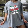 Xmas Lighting Santa's Favorite Math Teacher Christmas Women's Comfort Colors T-Shirt Gray Xmas Lighting Santa's Favorite Math Teacher Christmas Women's Comfort Colors T-Shirt Gray