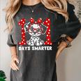 100 Days Smarter 101st Day School Dalmatian Dog Teacher Kids Women's Comfort Colors T-Shirt Pepper