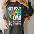 100th Day Of School Get Your Cray On Teacher Women's Comfort Colors T-Shirt Pepper