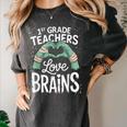 1st Grade Teachers Love Brains Shirt Halloween Teacher Women's Comfort Colors T-Shirt Pepper 1st Grade Teachers Love Brains Shirt Halloween Teacher Women's Comfort Colors T-Shirt Pepper